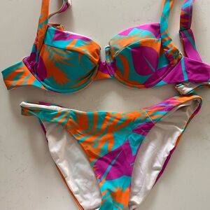 Colorful Tropical Bikini Set